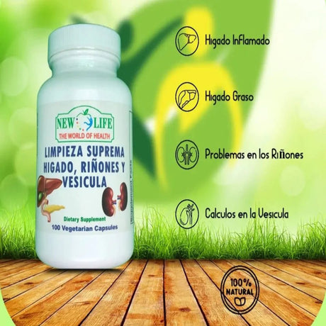 Manteniendo Tu Salud Limpieza Suprema Higado Riñones & Vesícula - Liver Herbal Supplement - 100 Capsules