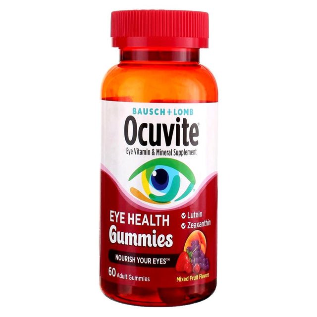 Bausch Lomb Ocuvite Eye Health Gummies Mixed Fruit Flavors 60 Each