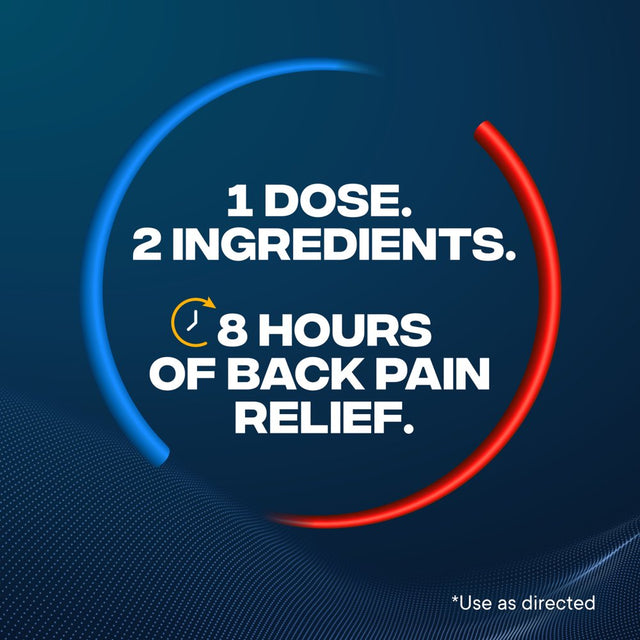 Advil Dual Action Back Pain Caplets Delivers 250Mg Ibuprofen and 500Mg Acetaminophen per Dose for 8 Hours of Back Pain Relief - 18 Count