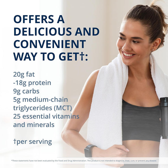 Metagenics Ketogenic Shake - 20 Grams of Fat with 18 Grams of Protein and 5 Grams of MCT per Serving - Chocolate, 14 Servings