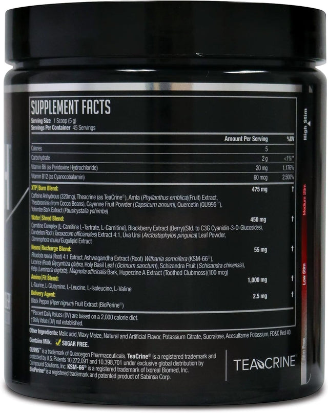 NDS Nutrition XTP Thermogenic Fat Burner with L-Carnitine - Energy, Focus, and Appetite Control - Extreme Thermogenic Fat Burning Powder Weight Loss - Strawberry Lemonade (45 Servings)