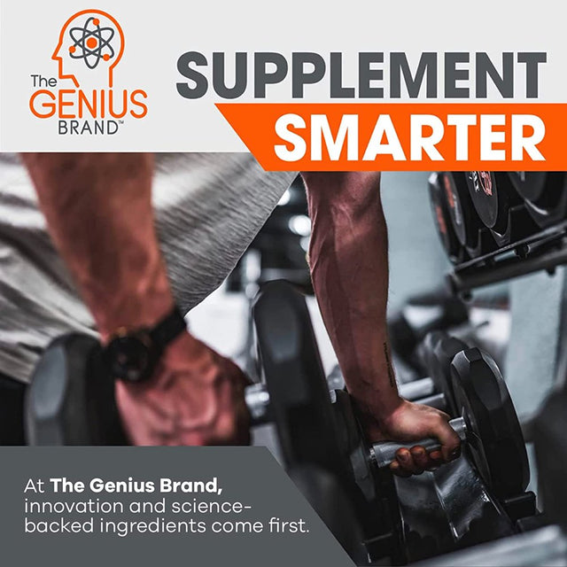 Pre-Workout Natural Energy Supplement Caffeine-Free Nootropic Focus & Muscle Building Support, Sour Cherry, Genius Pre by the Genius Brand