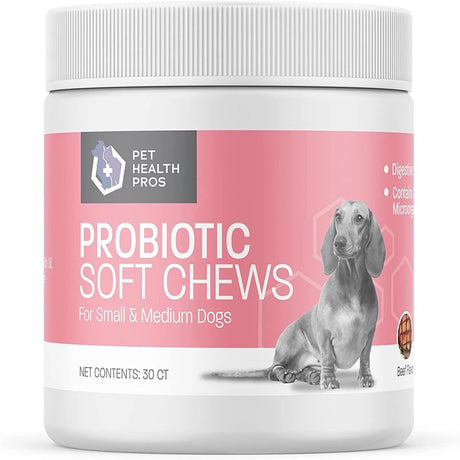 Pet Health Pros Dog Probiotic Chews for Dogs - Support Healthy Digestion Dog Probiotics and Digestive Enzymes for Gut Health for Dogs - for Traveling, Kenneling and Training - Large/Giant Dog