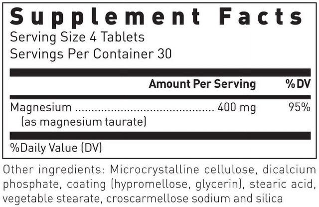 Douglas Laboratories Magnesium Taurate 400 | Supplement to Support Normal Heart Function and Bone Formation* | 120 Tablets