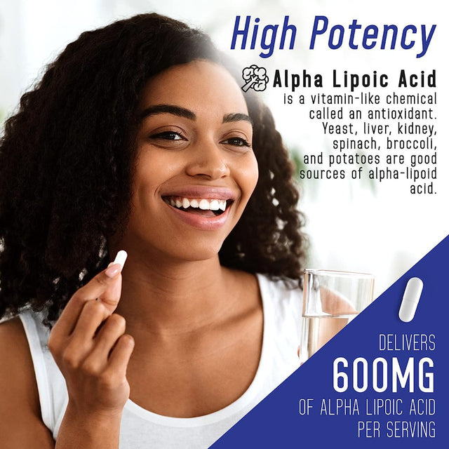 We like Vitamins Alpha Lipoic Acid 600Mg Capsules Antioxidant ALA Supplement, 100 Count