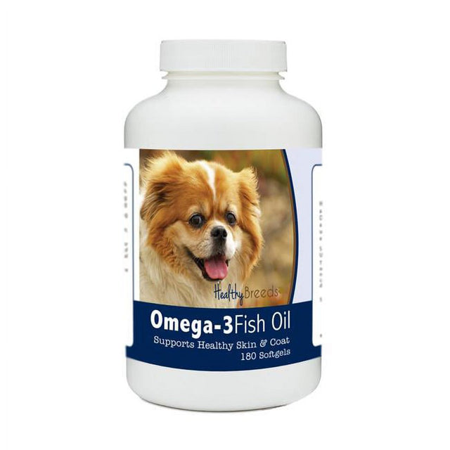 Healthy Breeds 840235184072 Tibetan Spaniel Omega-3 Fish Oil Softgels, 180 Count