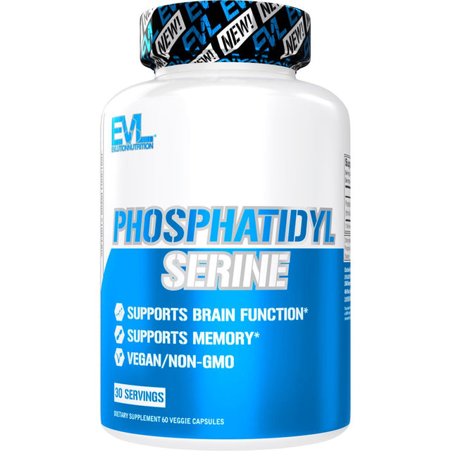 Phosphatidyl Serine Nootropics Brain Support Supplement - Advanced anti Aging Brain Supplement for Memory and Focus with Phosphatidylserine 300Mg - EVL Vegan Non-Gmo Brain Health Supplement for Adults