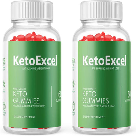 (2 Pack) Keto Excel ACV Gummies - Supplement for Weight Loss - Energy & Focus Boosting Dietary Supplements for Weight Management & Metabolism - Fat Burn - 120 Gummies