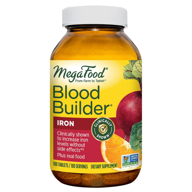 Megafood Blood Builder 180 Tabs Increases Iron Level *