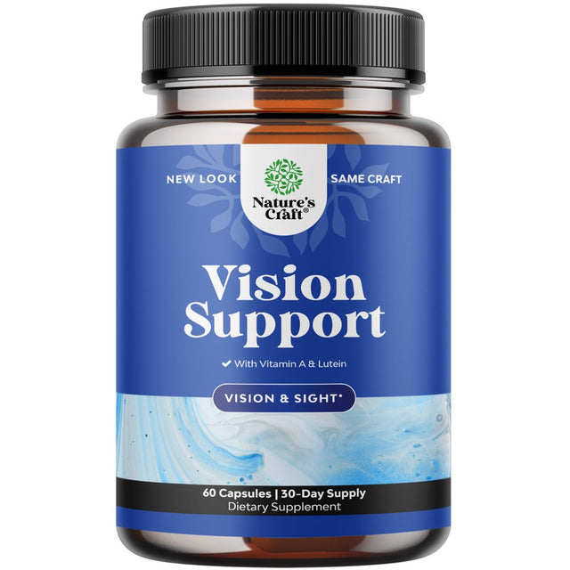 Complete Eye Health Supplement for Adults - Lutein 20Mg per Serving Eye Vitamins for Vision Dry Eyes Pressure and Blue Light Protection with Beta Carotene and Bilberry Extract for Eyes