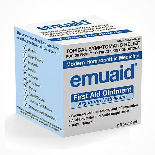 EMUAID Ointment - Regular Strength for Eczema, Athletes Foot, Psoriasis, Jock Itch, anti Itch, Rash, Shingles and Skin Yeast Infection 2 Ounces