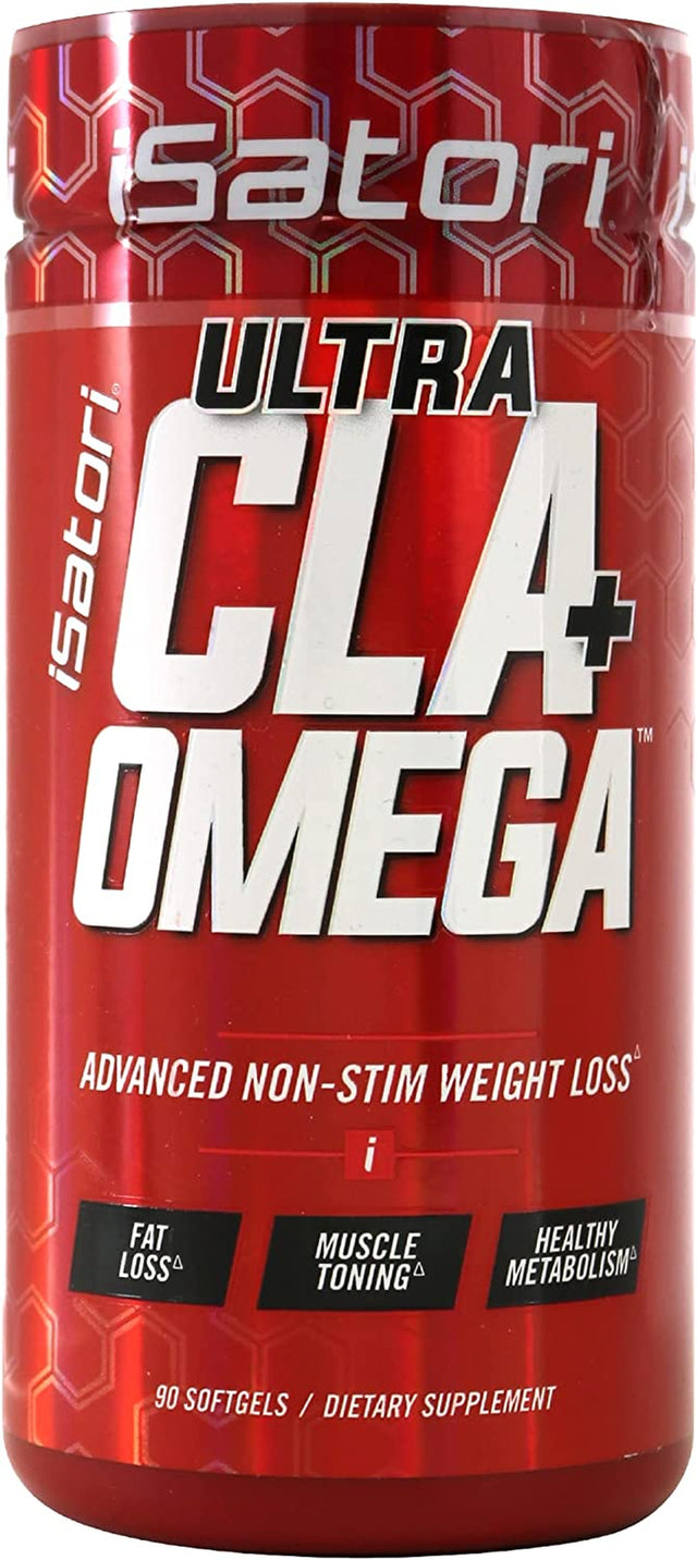 Isatori Ultra CLA - Omega 3 6 9 Safflower Oil Fish Oil Conjugated Linoleic Acid - Natural Weight Loss Exercise Enhancement Fat Burner Muscle Toner - Stimulant Free Dietary Supplement - 90 Softgels