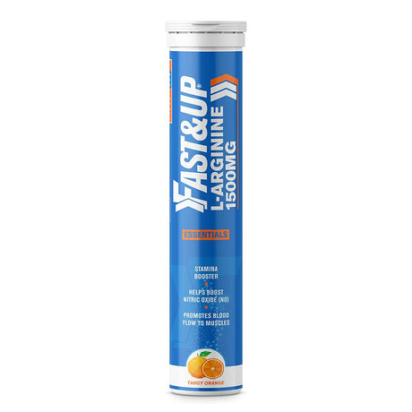 Fast&Up L-Arginine Essentials 1500 Mg, Effervescent L-Arginine Supplement, Refreshing Orange Flavour, Boosts Stamina and Nitric Oxide (No), Delays Onset of Fatigue - Pack of 20 Eff