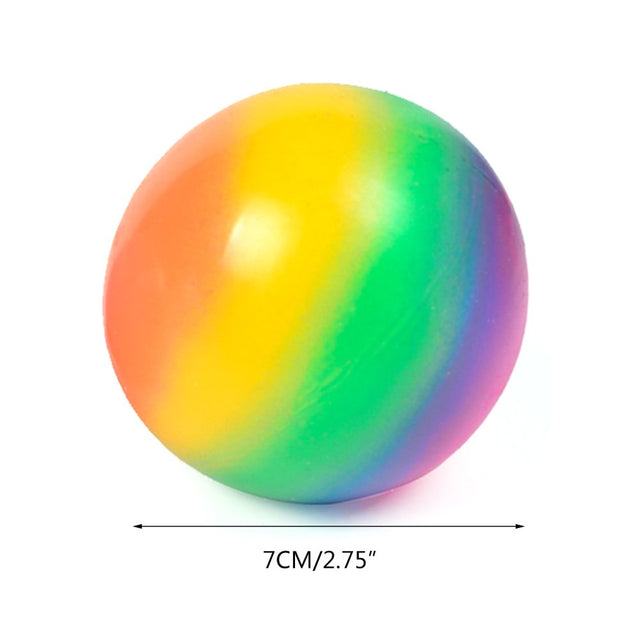 Colorful Rainbow Stress Balls Soft Foam TPR Squeeze Squishy Stress Relief Balls