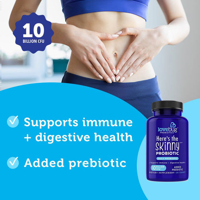 Here'S the Skinny Probiotic, 10 Billion CFU, 30 Count, Lovebug Probiotics