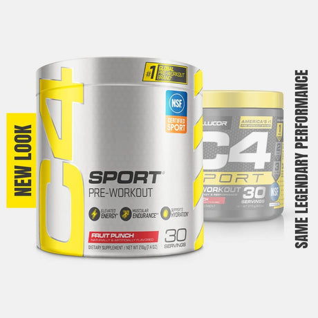 Cellucor C4 Sport Pre Workout Powder Fruit Punch - NSF Certified for Sport | 30 Servings, Packaging May Vary.