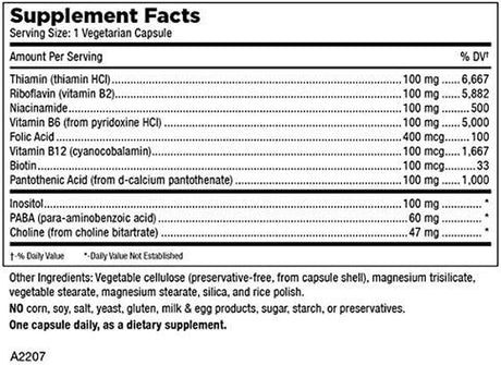 Mt. Angel Vitamins - B-Good Com (Vitamin B Complex), Healthy Nervous System Support (60 Vegetarian Capsules) 60 Count (Pack of 1)