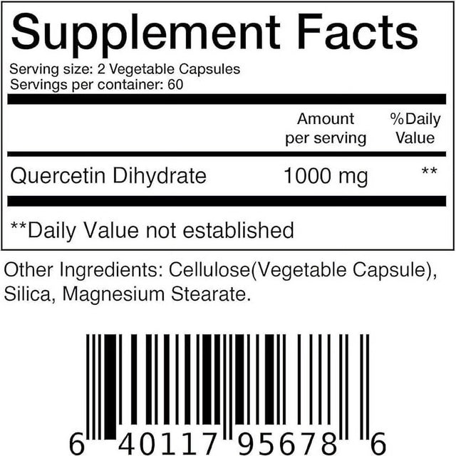 Balance Breens Quercetin 1000Mg Supplement - Supports Cardiovascular Health, Immune Response & Allergy Support - 120 Vegetable Non-Gmo Capsules