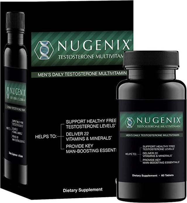 Nugenix Men'S Daily Testosterone Multivitamin Supplement, 22 Vitamins & Minerals, 60 Ct