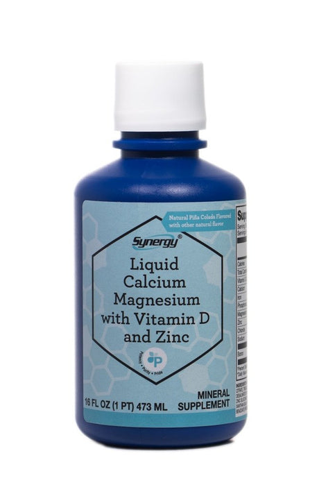 Liquid Calcium Magnesium with Vitamin D & Zinc -- 16 Fl Oz (1 PT) 473 Ml Natural Pina Cola