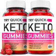 (2 Pack) Try Quick Max Keto ACV Gummies - Supplement for Weight Loss - Energy & Focus Boosting Dietary Supplements for Weight Management & Metabolism - Fat Burn - 120 Gummies