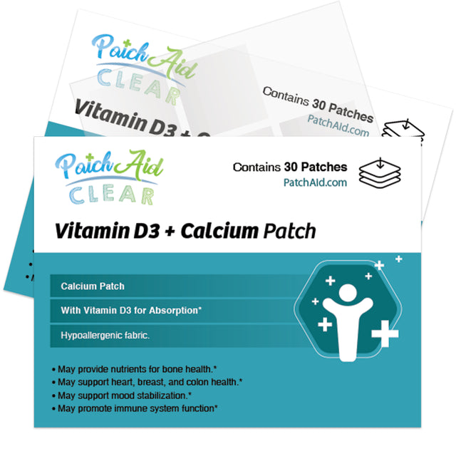 Vitamin D3 plus Calcium Vitamin Patch by Patchaid Color: Clear, Size: 6-Month Supply