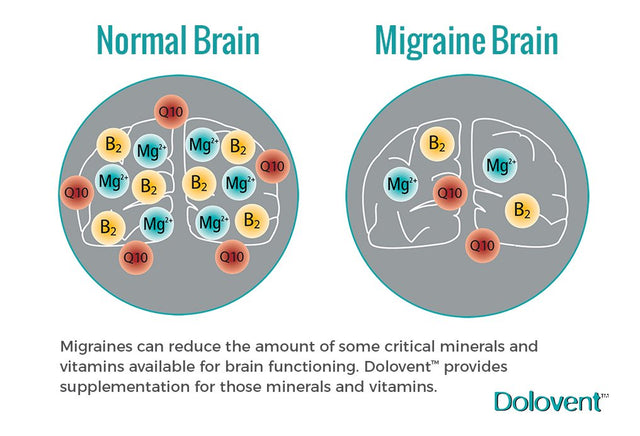 Linpharma Dolovent Magnesium, B2, Coq10 Dietary Supplement for Brain Health - 3 Bottles