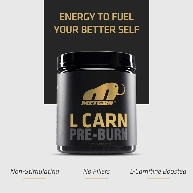 L-Carn Pre Burn - All Natural Fruit Punch and Non Stimulant Fat Burner for Pre-Workout with L-Carnitine Thermogenic (120G)