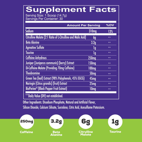 Redcon1 Total War Pre-Workout Powder, Sour Gummy Bear, 30 Servings