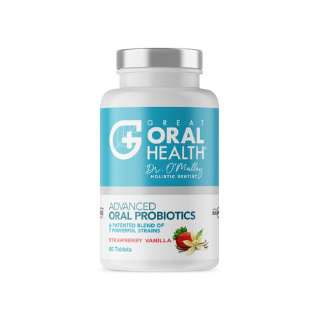 Great Oral Health Patented 7-Strain Formulation of Oral Probiotics, with BLIS K12 & M18 Strawberry/Vanilla