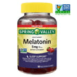 Spring Valley Non GMO Melatonin Dietary Supplement Gummies, Strawberry, 5 Mg, 180 Count