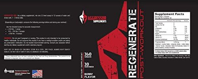 Regenerate BCAA Amino Acids Recovery Energy 30 Servings (Berry, 30 Servings)