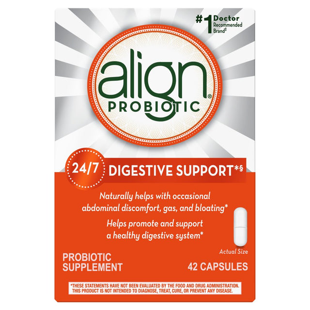 Align Probiotic Capsules, Men and Women'S Daily Probiotic Supplement for Digestive Health, 42 Ct