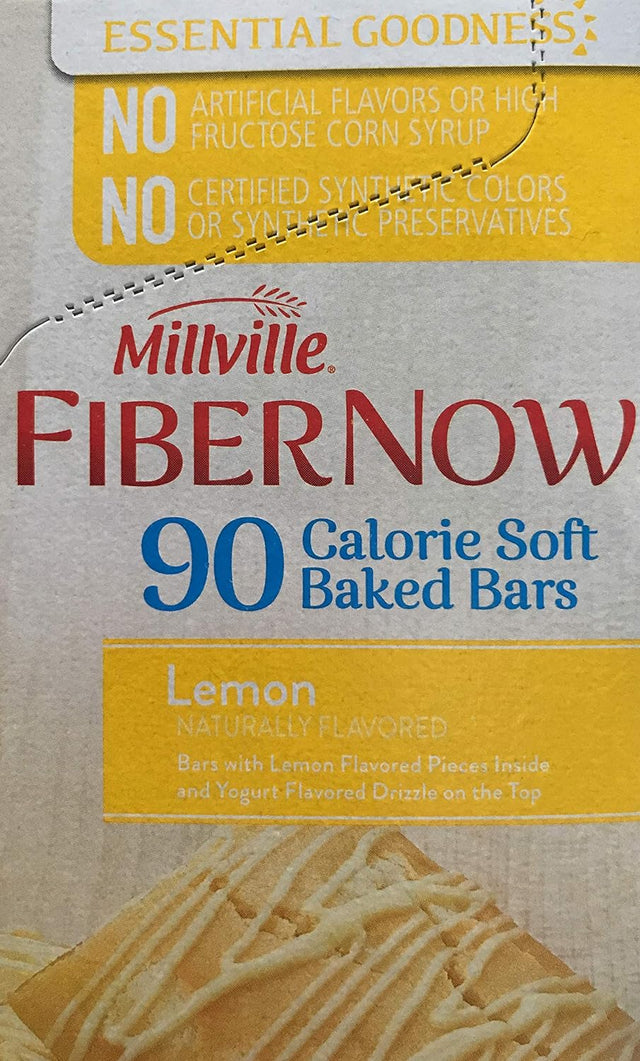 Millville Fibernow Lemon Soft Baked Bar 90 Calories