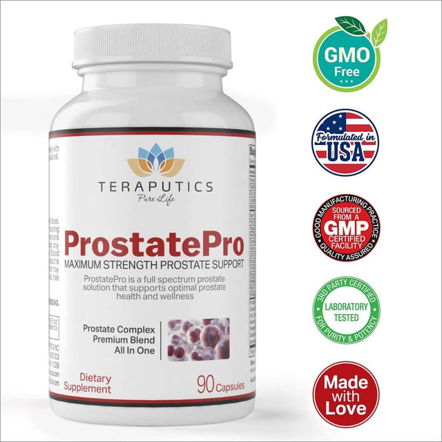 Prostatepro - 33 Herbs Saw Palmetto Prostate Health Supplement for Men | Non GMO Prostate Support Bladder Control Pills to Reduce Frequent Urination & DHT Blocker to Prevent Hair Loss, 90 Capsules