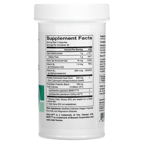 Healthybiom Weight Management and Energy Prebiotic + Probiotic, 12 Billion, 60 Veggie Capsules (6 Billion Cfus per Capsule)