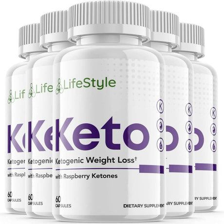 Lifestyle Keto - Ketogenic Weight Loss - Energy & Focus Boosting Dietary Supplements for Weight Management & Metabolism - Advanced Fat Burn Raspberry Ketones Pills - 300 Capsules (5 Pack)