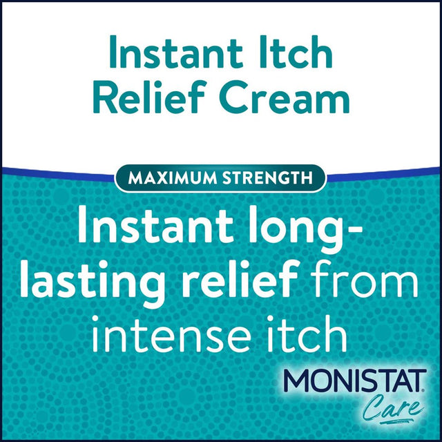 Monistat Instant Itch Relief Cream for Women, Maximum Strength Feminine Itch Care, 1 Oz