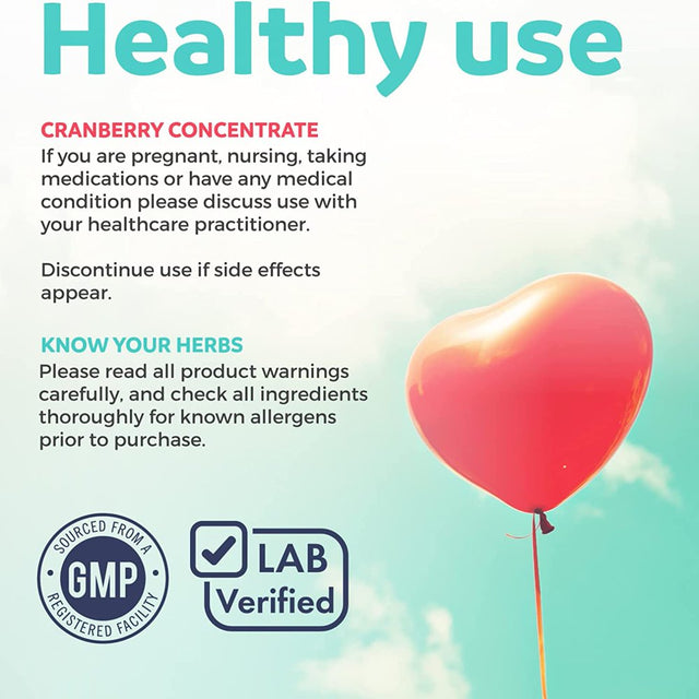 Pure Co Organic Cranberry Pills (50:1 Concentrate) - 500Mg Is Equivalent to 25,000Mg Fresh Cranberries - for Kidney Cleanse & UTI Support Vitamins - Fruit Extract Supplement, 60 Capsules