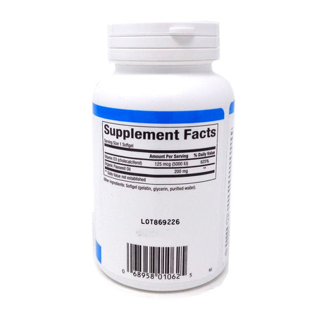 Natural Factors Vitamin D3 125 Mcg (5000IU) - 360 Softgels