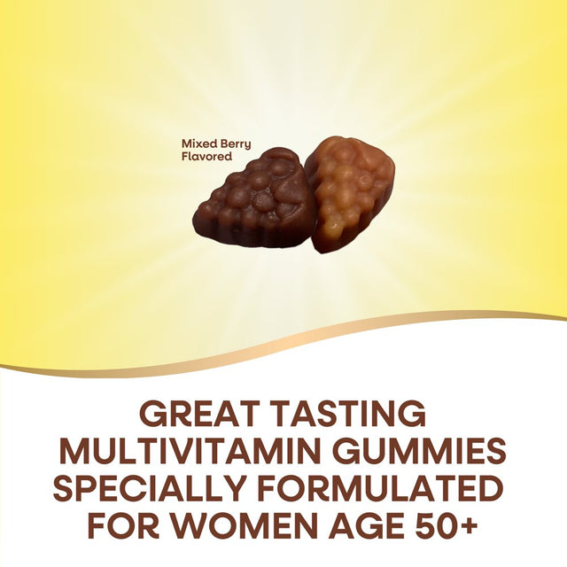 Nature'S Way Alive! Women'S 50+ Gummy Multivitamin, B-Vitamins, Mixed Berry Flavored, 60 Count