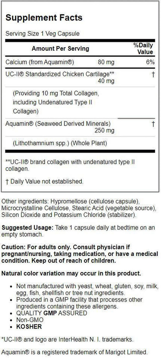 NOW Supplements, UC-II Type II Collagen with Undenatured Type II Collagen, 120 Veg Capsules