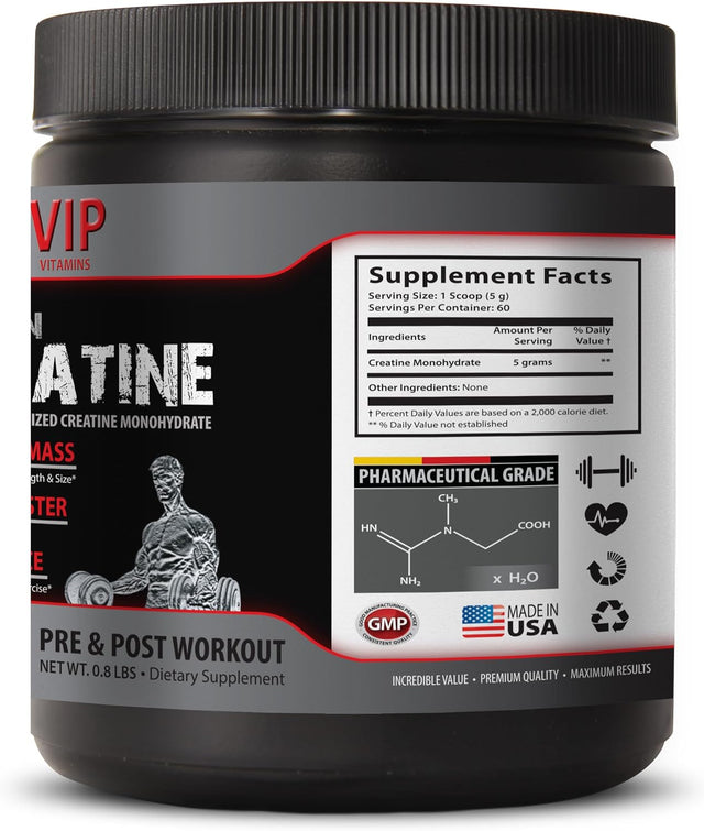 Bodybuilding German Creatine - GERMAN CREATINE POWDER - PRE & POST WORKOUT - Creatine for Muscle Gain, Workout Supplement, Energy and Endurance, Creatine Monohydrate, 1 Can 300 Grams (60 Servings)