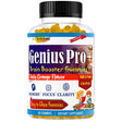 Geniuspro+ Kids Brain Focus Supplements with Omega 3, Support Focus, Memory, Attention, Mood, Chewable Nootropics Brain Vitamins for Kids & Teens, Brain Health Supplement, Fruity Flavor 60 Gummies