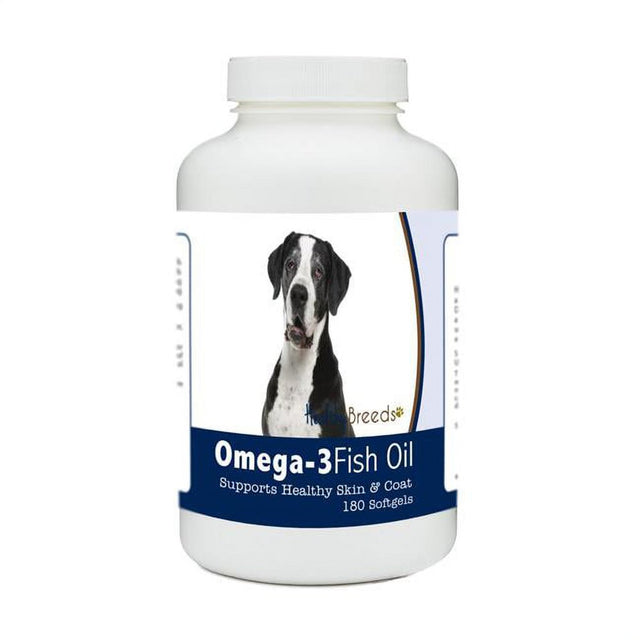 Healthy Breeds 840235184195 Great Dane Omega-3 Fish Oil Softgels, 180 Count