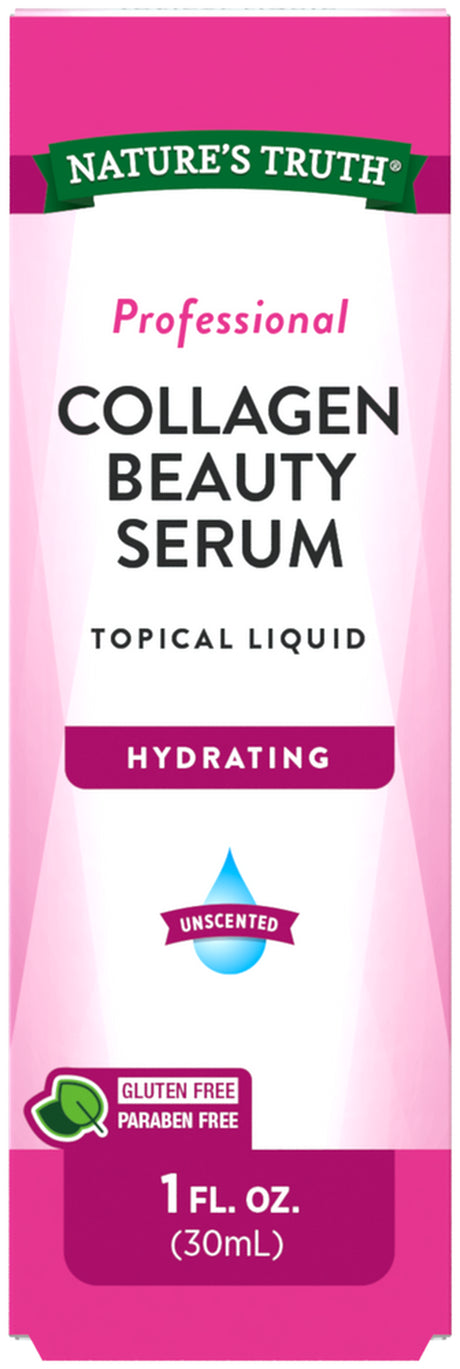 Nature'S Truth Hydrating Collagen Serum | 1 Oz | Professional Strength | Unscented | for Face and Body