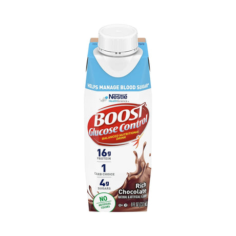 Nestle Boost Glucose Control Balanced Nutritional Drink Chocolate 8 Oz Carton 24 Ct