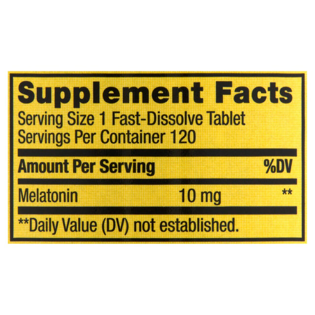 Spring Valley Melatonin Sleep Health Dietary Supplement Tablets, Strawberry, 10 Mg, 120 Count