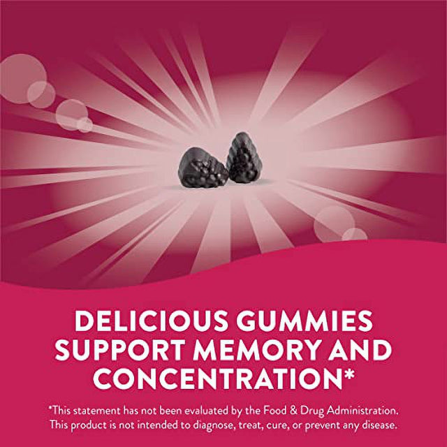 Nature'S Way Brain Fuel, Supports Memory and Concentration*, Clinically Studied Cognigrapeâ®, 60 Gummies, Grape Flavored