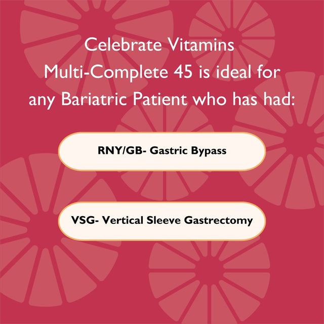 Celebrate Vitamins Multi-Complete 45 Bariatric Multivitamin with Iron Chewables, 45 Mg of Iron, Watermelon, 180 Count